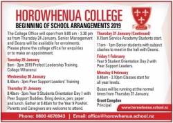 2019 Start Dates